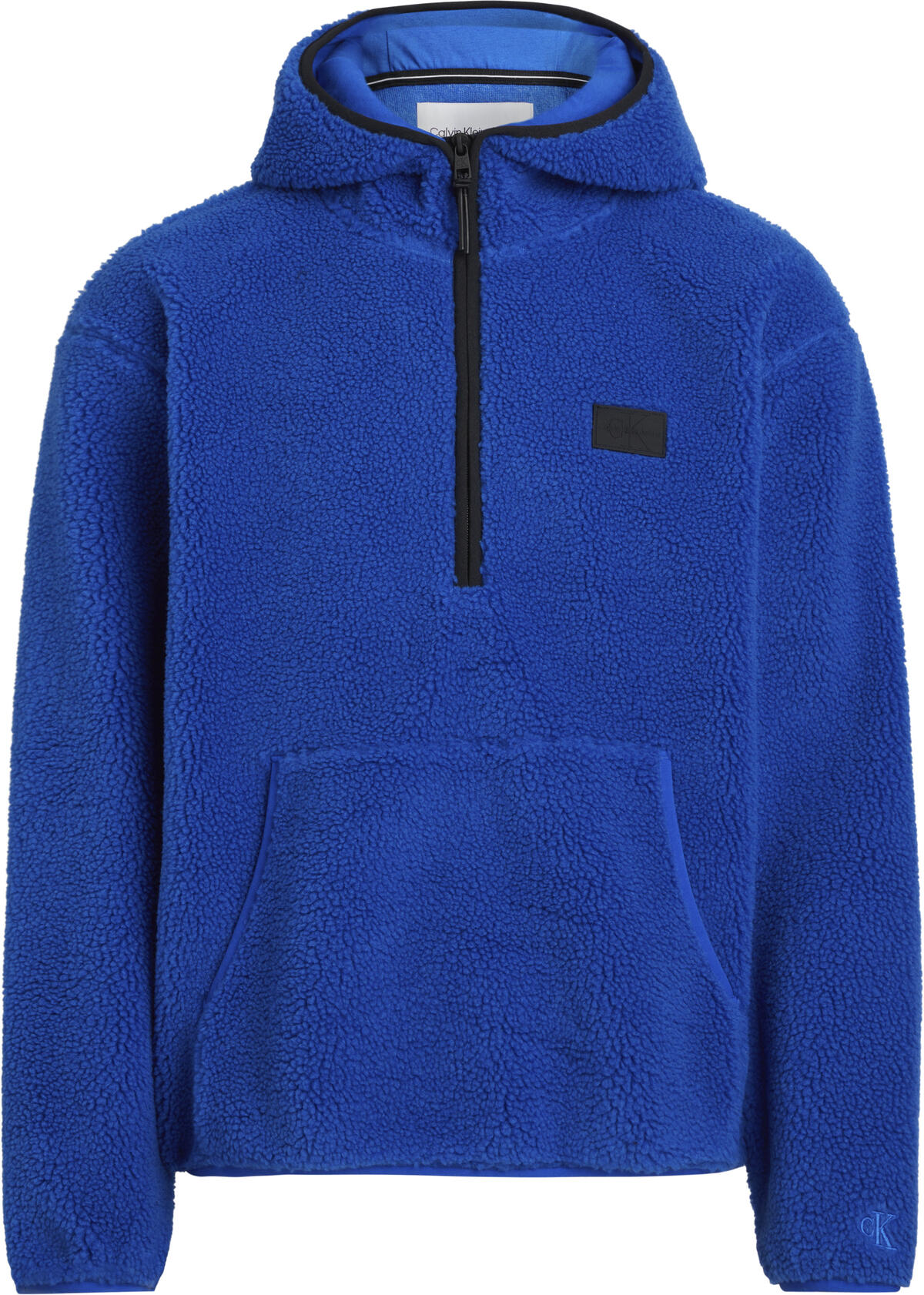 Calvin Klein SHERPA HALF ZIP HOOD Erkek Mavi Hoodie