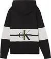 Calvin Klein STRIPE CK COLORBLOCK Erkek Siyah Hoodie