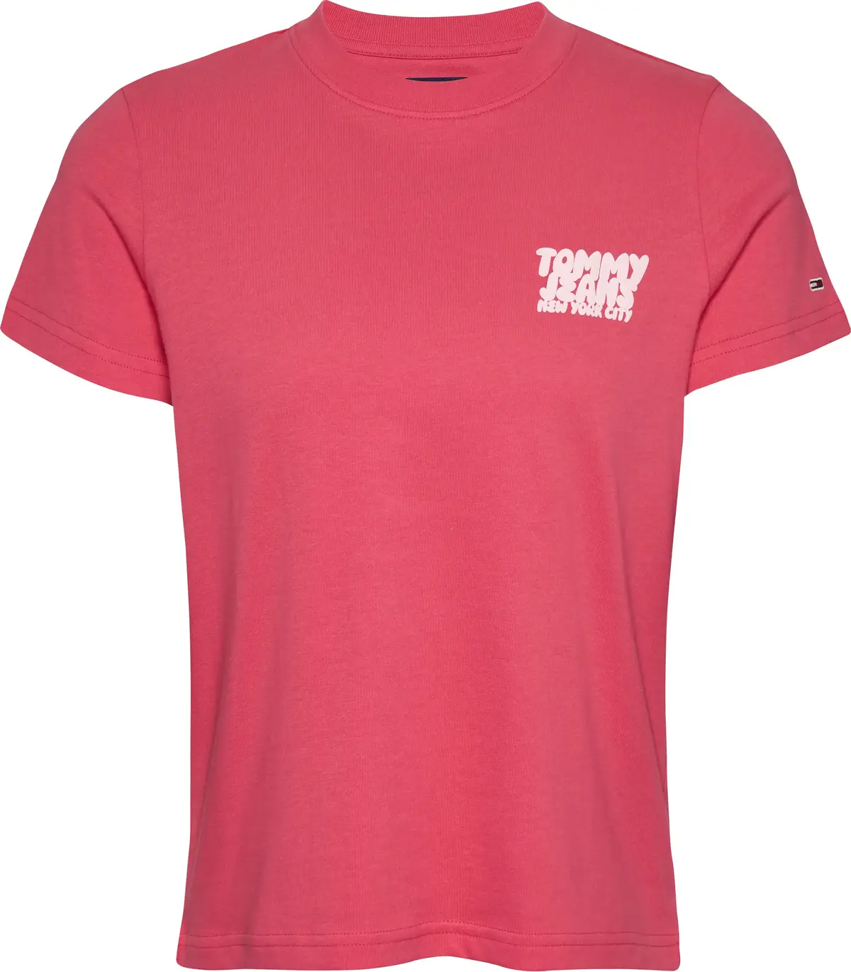 Tommy Hilfiger TJW REG TJ BUBBLE TE, XI2 Pembe Kadın T-Shirt & Polo