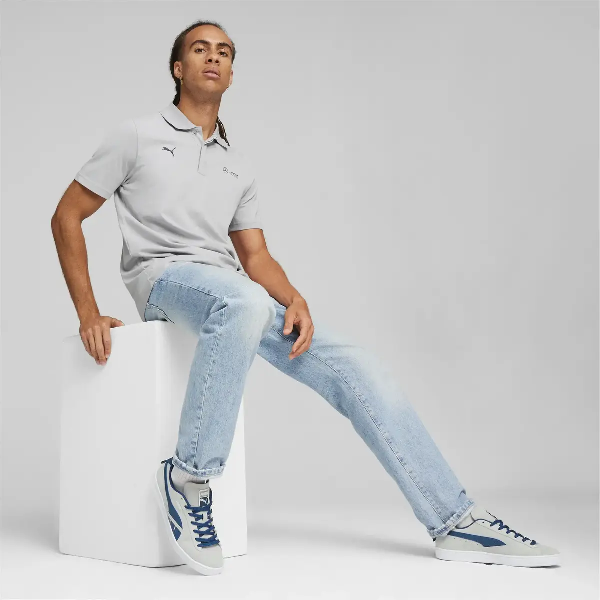Puma MAPF1 ESS Polo Gri Erkek Polo T-Shirt