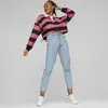 Puma Swxp Striped Longsleeve Pembe Crop Kadın Sweatshirt
