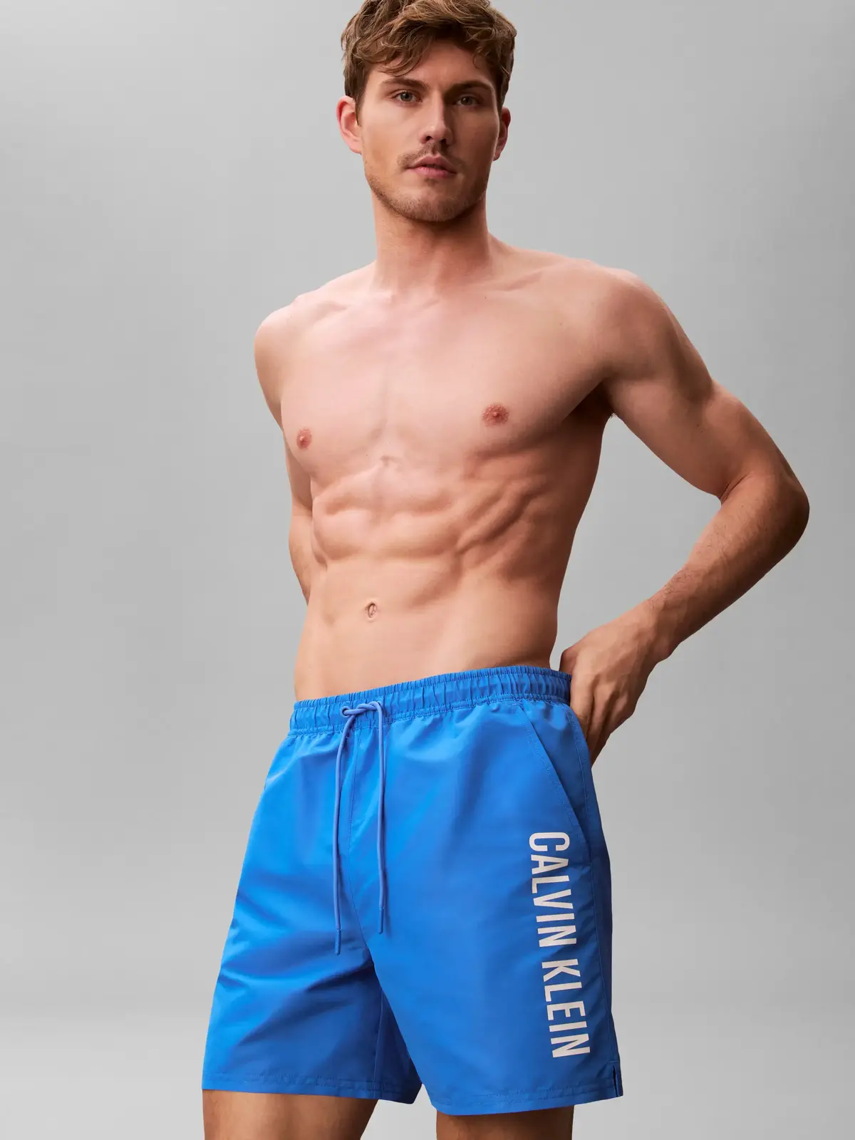 Calvin Klein MEDIUM DRAWSTRING Mavi Erkek Orta Boy Deniz Şortu