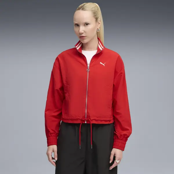 Puma PREMIUM ESS Woven Jacket Kırmızı Kadın Fermuarlı Ceket
