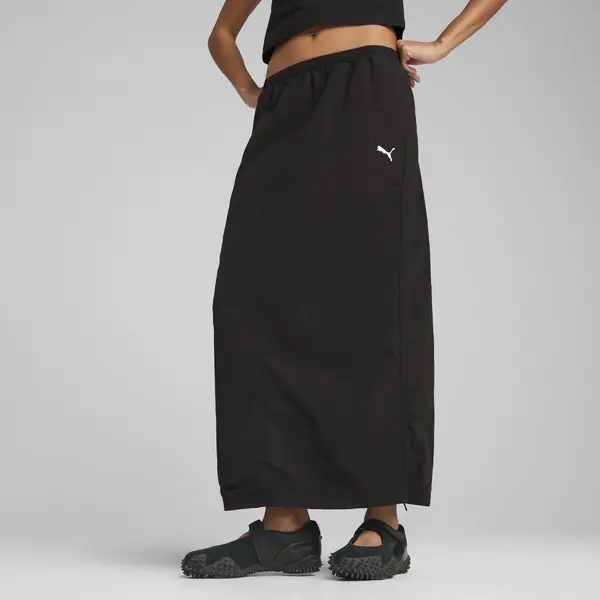 PUMA WARDROBE ESS Maxi Skirt Siyah Kadın Etek