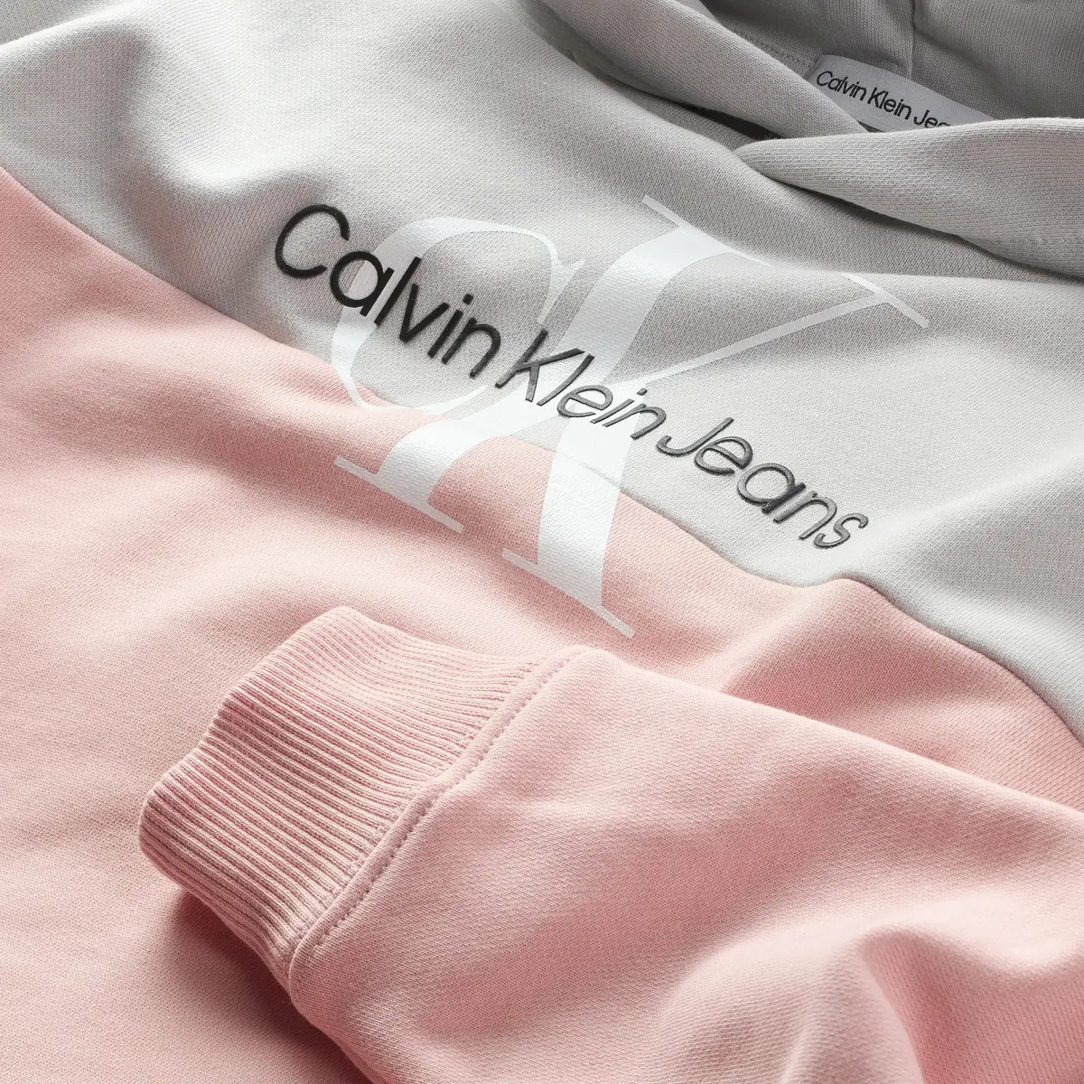 Calvin Klein COLOUR BLOCK MONOGRA Kadın Pembe Hoodie