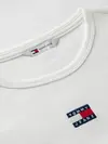 Tommy Hilfiger TJW SLIM BADGE RIB T, YBL Beyaz Kadın T-Shirt & Polo