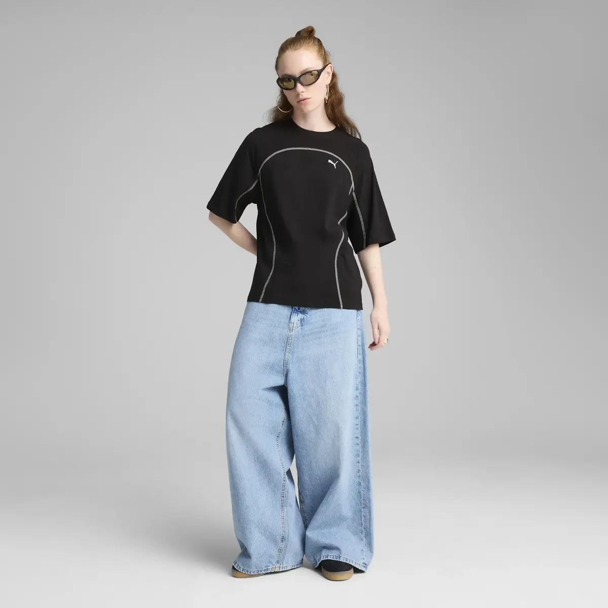 PUMA DARE TO Oversized Tee Siyah Kadın T-Shirt