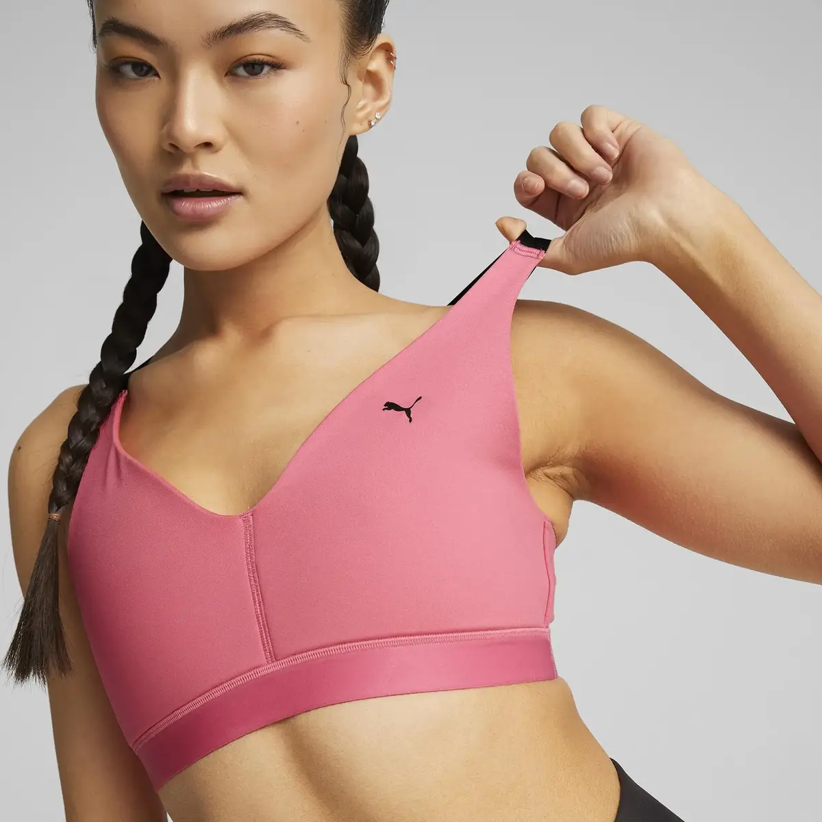 Puma Low Impact Elite Strappy Bra Pembe Kadın Orta Destekli Spor Sütyeni/Bra
