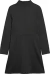 Calvin Klein PUNTO MOCKNECK LS DR Kadın Siyah Elbise