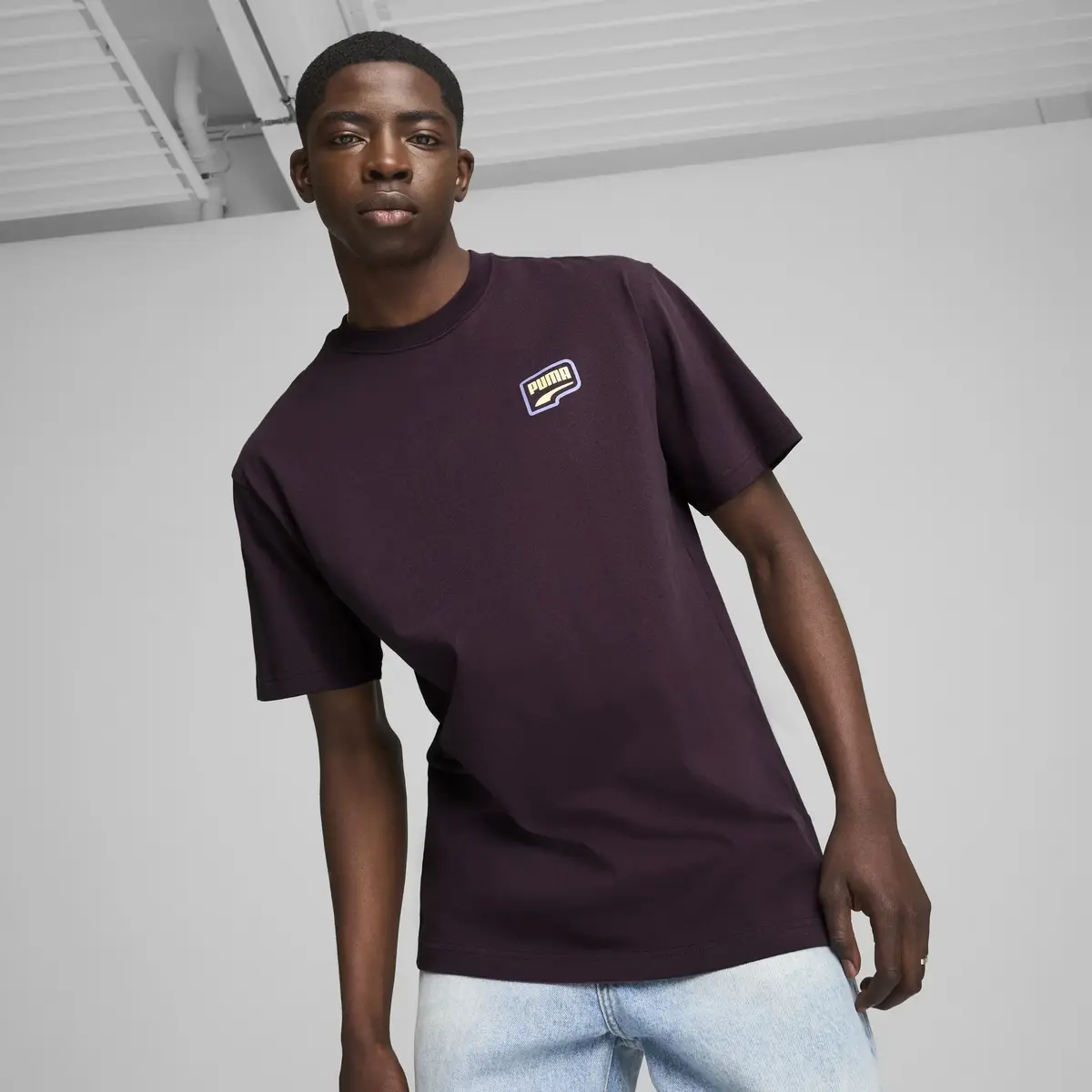 Puma DOWNTOWN Relaxed Graphic Tee Siyah Erkek T-Shirt
