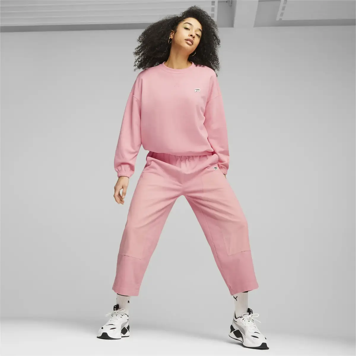 Puma DOWNTOWN Corduroy Pants Pembe Kadın Eşofman Altı