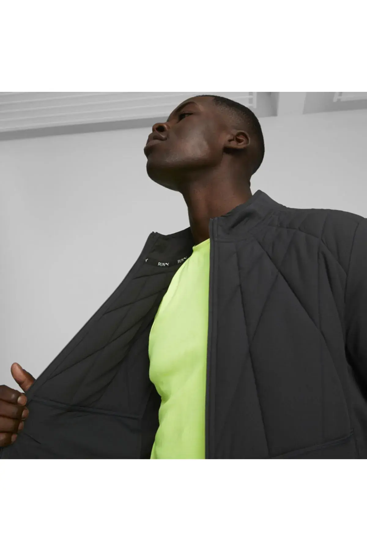 Puma Run Wrmlbl Padded Jacket M Siyah Erkek Fermuarlı Koşu Ve Yürüyüş Ceketi