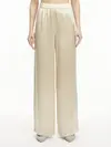 Calvin Klein NAIA SHINE WIDE LEG Kadın Krem Geniş Paça Pantolon