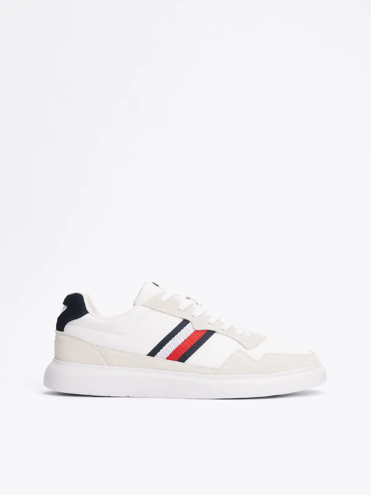 Tommy Hilfiger LIGHT CUPSOLE LTH MI, 0K6 Beyaz Erkek Spor Ayakkabı & Sneaker
