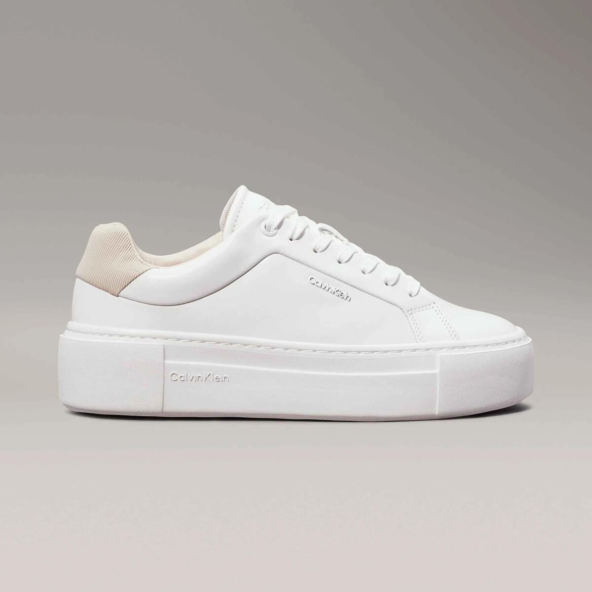Calvin Klein FF CUPSOLE LACE UP W, 0LI Beyaz Kadın Spor Ayakkabı