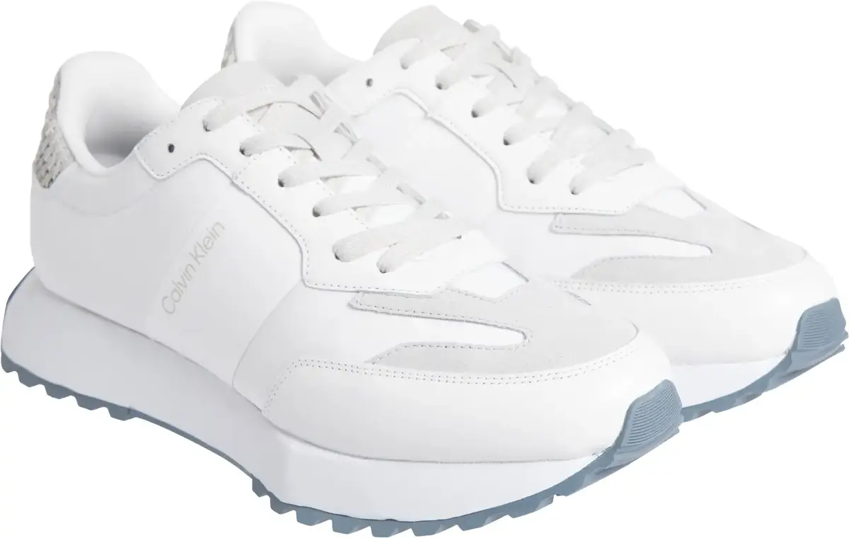 Calvin Klein LOW TOP LACE UP NYLO, 02Z Beyaz Erkek Spor Ayakkabı & Sneaker