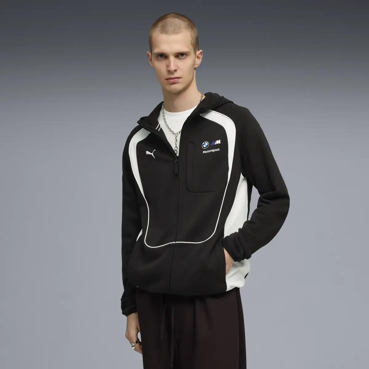 PUMA BMW MMS Sptswr Hdd Sweat Jkt Siyah Erkek Ceket