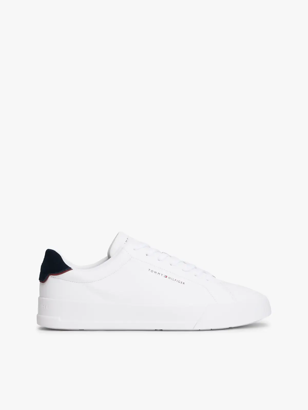 Tommy Hilfiger TH COURT LTH DETAIL, 0LD Beyaz Erkek Spor Ayakkabı & Sneaker
