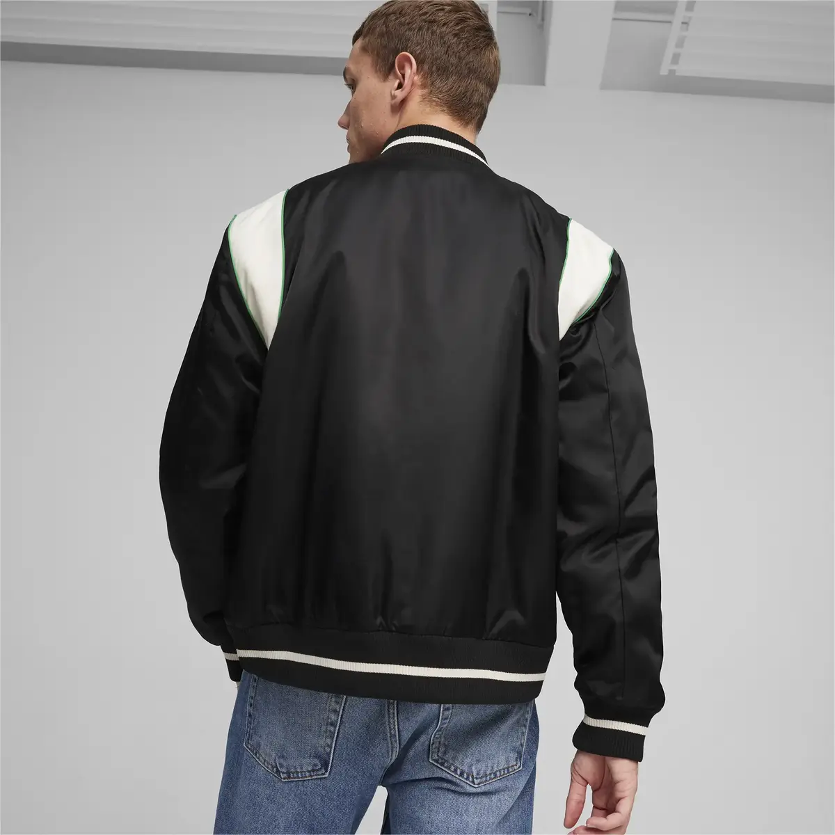 Puma TEAM FOR THE FANBASE Varsity Jacket Siyah Erkek Sweatshirt