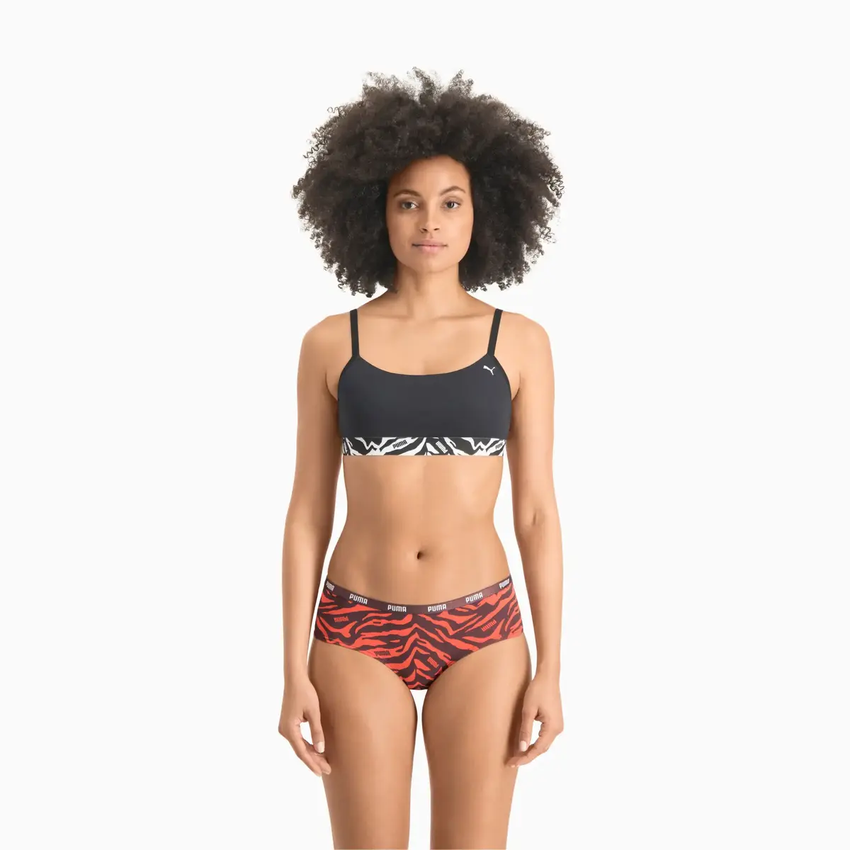 Puma PUMA WOMEN PRINTED AOP HIPSTER 2P PACKED Kadın Kırmızı 2'li İç Çamaşırı