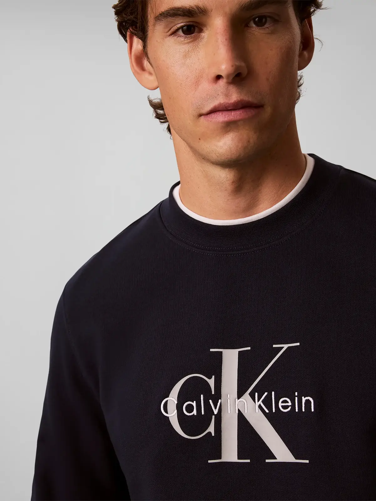 Calvin Klein CL LS 350TERRY MNLG, CEF Lacivert Erkek Sweatshirt