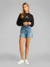 Calvin Klein MOM SHORT Mavi Kadın Kot Şort