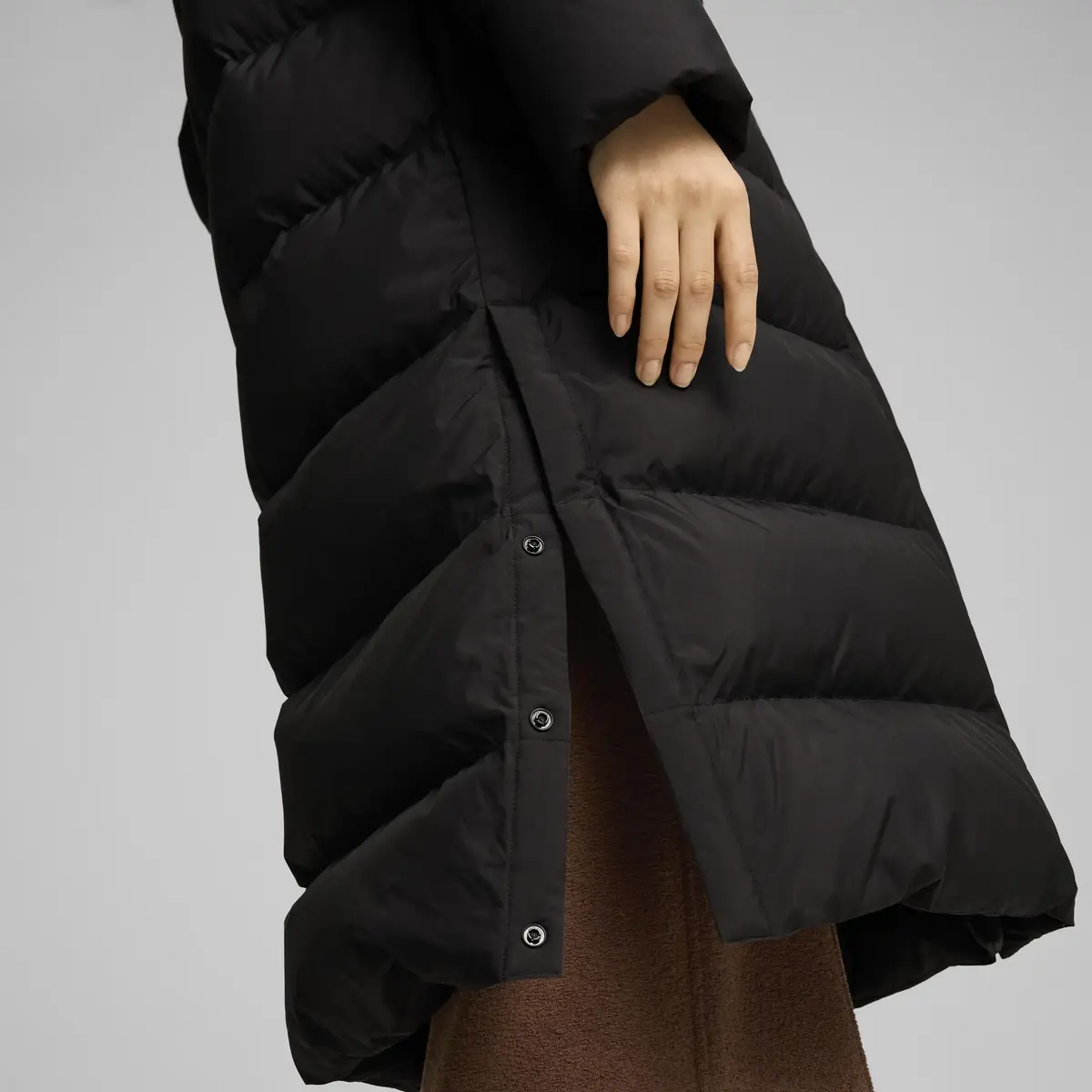 Puma Long down Coat Siyah Kadın Kaz Tüyü Mont