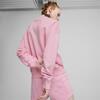 Puma DOWNTOWN Oversized Crew Pembe Kadın Hoodie