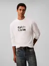 Calvin Klein LS EU 350 TERRY Beyaz Erkek Sweatshirt