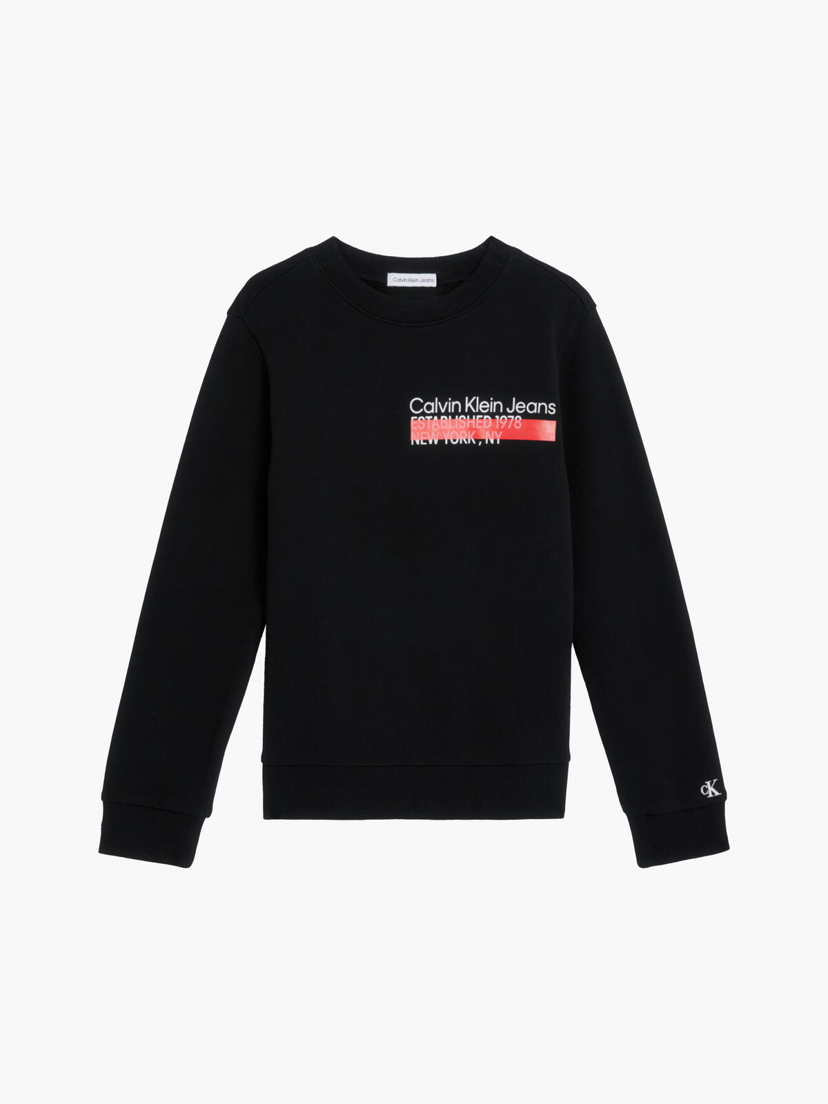 Calvin Klein HERO MINI LOGO CN SW Erkek Siyah Sweatshirt