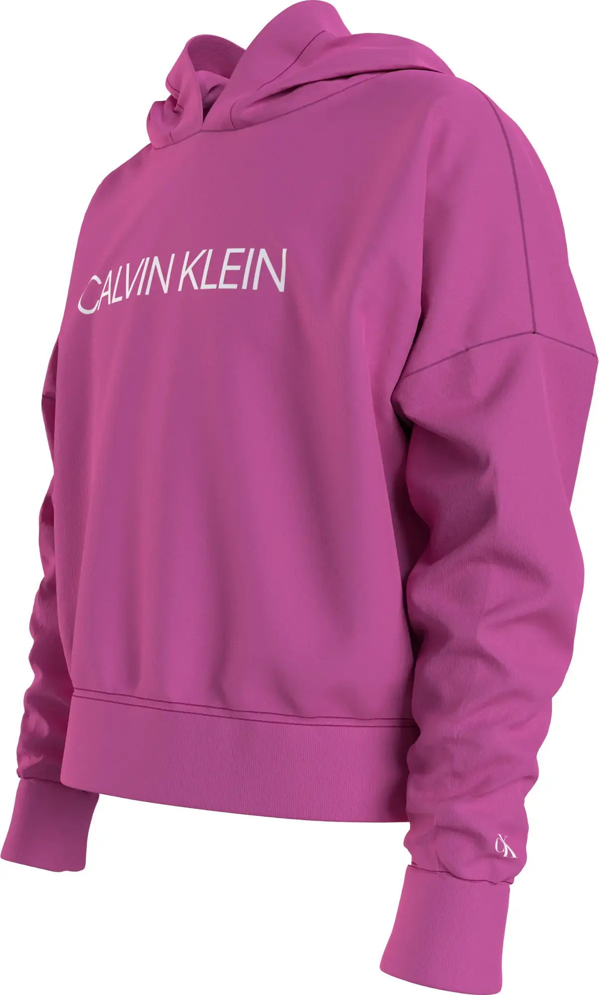 Calvin Klein INSTITUTIONAL CROPPE Kadın Pembe Hoodie
