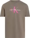 Calvin Klein SS HERO MONOLOGO TEE, RMT Kahverengi Erkek T-Shirt & Polo