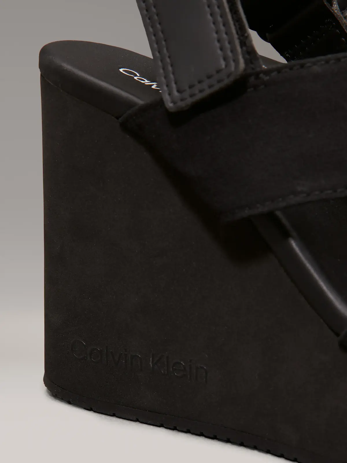 Calvin Klein WEDGE SANDAL WEBBING, 0GJ Siyah Kadın Terlik