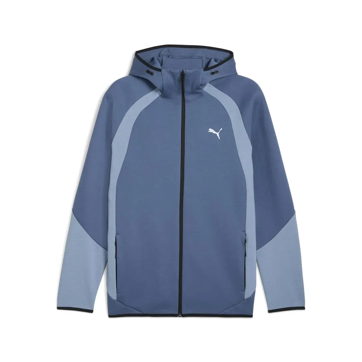 Puma EVOSTRIPE FZ Hoodie DK Mavi Erkek Fermuarlı Üst
