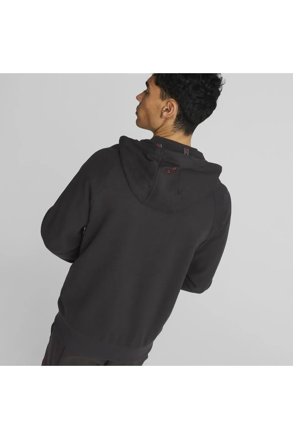 Puma Ferrari Race Hooded Sweat Jacket Siyah Erkek Fermuarlı Sweatshirt