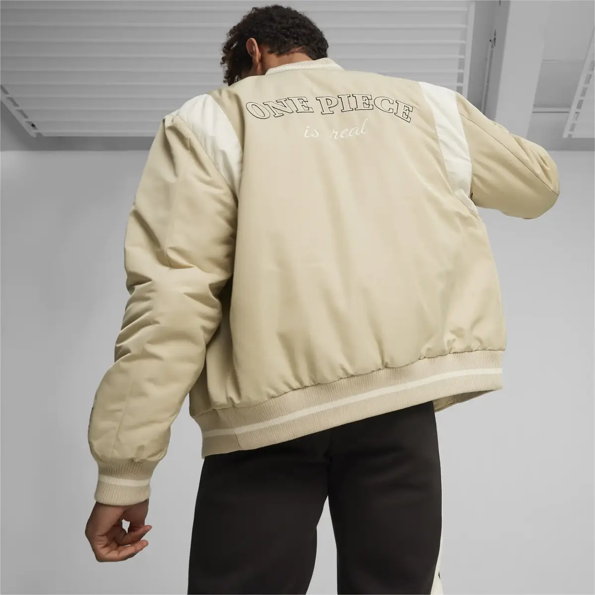 Puma X ONE PIECE Varsity Jacket WV Bej Erkek Sweatshirt