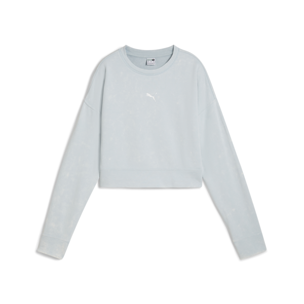 Puma DARE TO Relaxed Washed Crew Mavi Kadın Sweatshirt