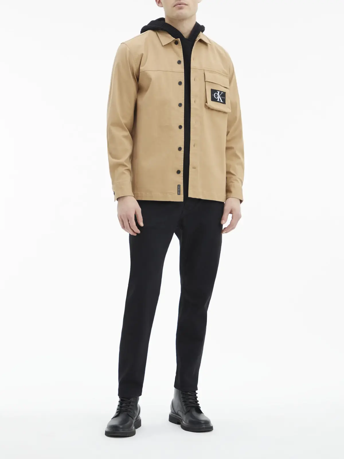 Calvin Klein UTILITY OVERSHIRT Erkek Kahverengi Gömlek