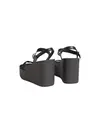 Calvin Klein WEDGE 70 SNDL WEBBIN Siyah Kadın Deri Sandalet