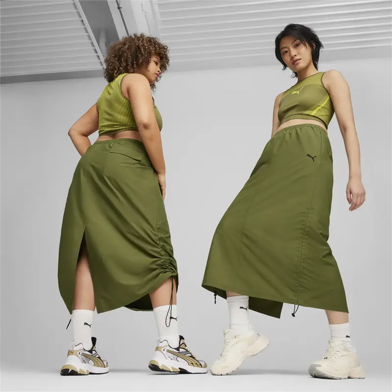 Puma DARE TO Midi Woven Skirt Yeşil Kadın Etek