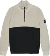 Calvin Klein CLR BLOCK ZIP UP SWE Erkek Krem Kazak