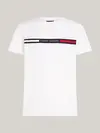 Tommy Hilfiger HILFIGER CHEST INSER, YBR Beyaz Erkek T-Shirt & Polo
