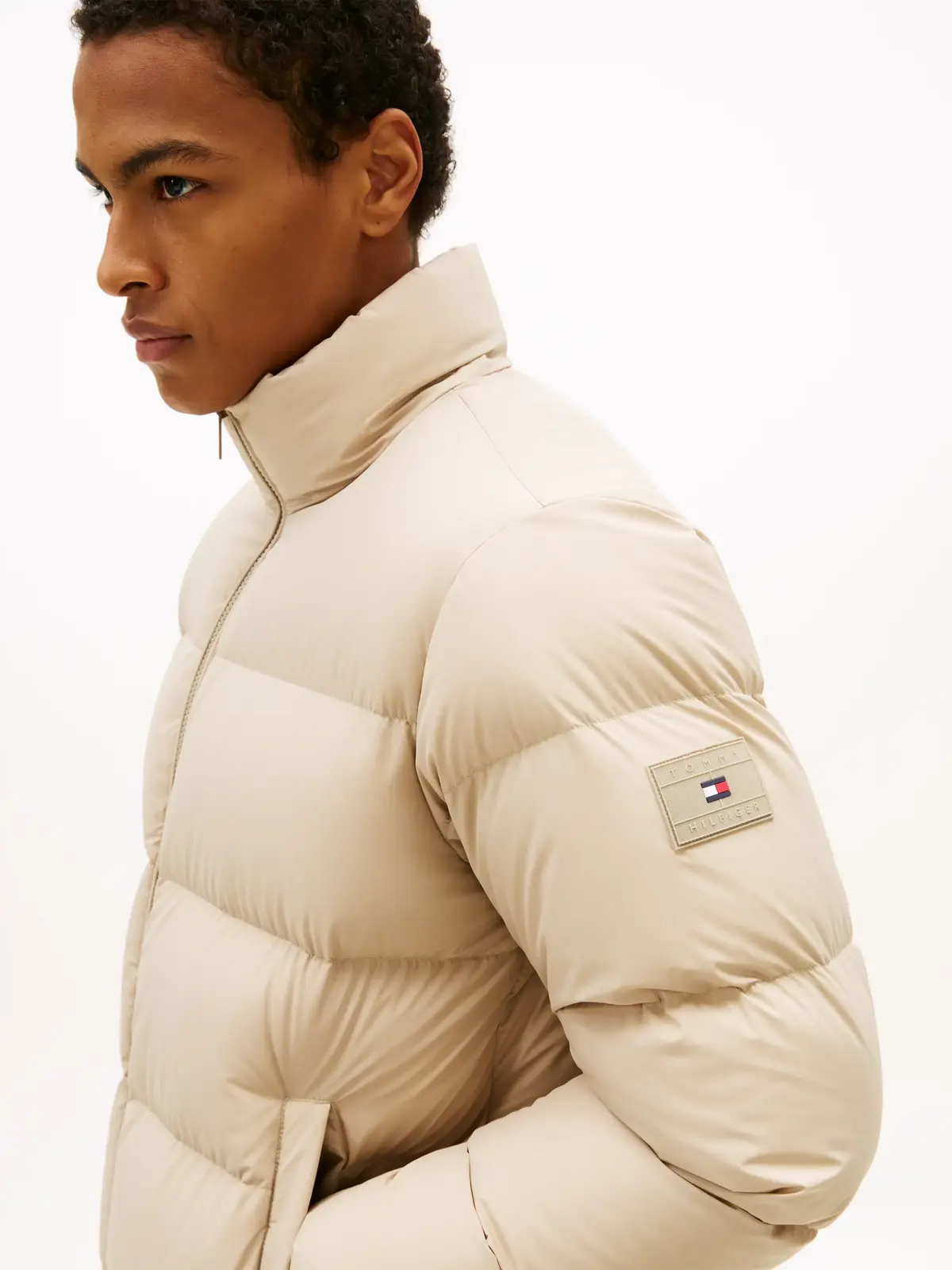Tommy Hilfiger DOWN STAND PUFFER JK, RBT Bej Erkek Mont