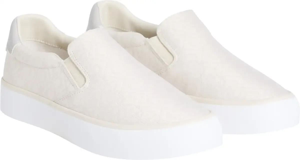 Calvin Klein VULC SLIP ON - JACQ, 0F8 Krem Kadın Spor Ayakkabı & Sneaker