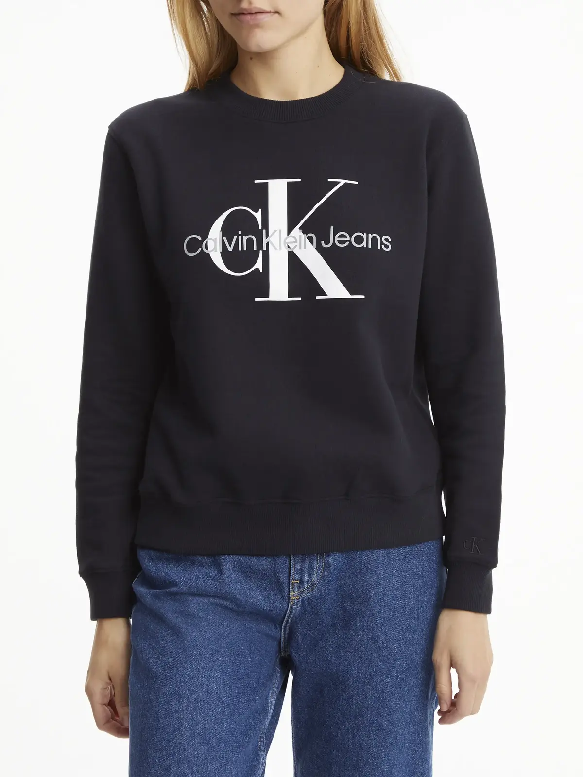 Calvin Klein CORE MONOLOGO SWEATS Kadın Siyah Sweatshirt