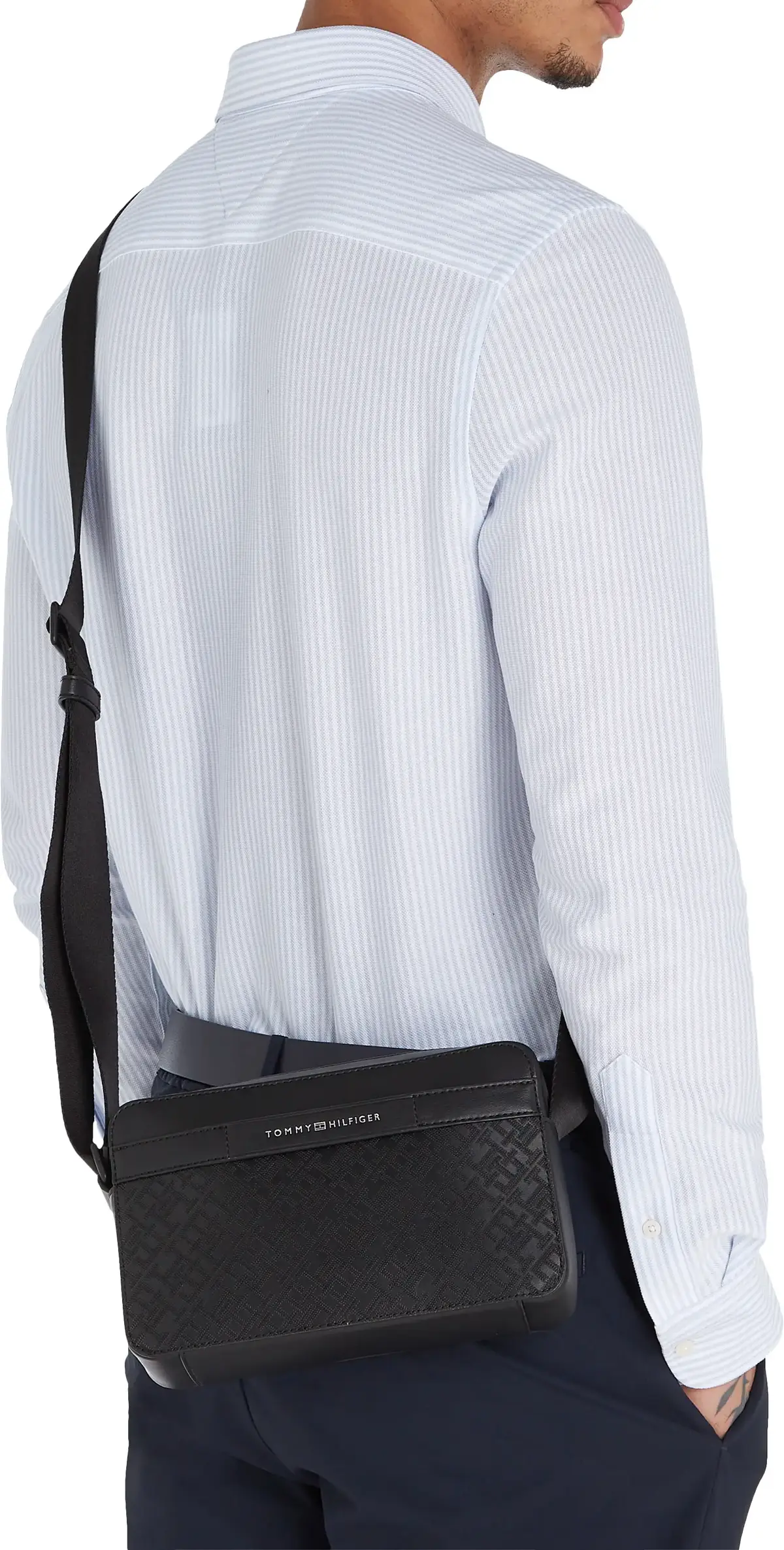 Tommy Hilfiger TH MONOGRAM EW REPOR, BDS Siyah Erkek Çanta