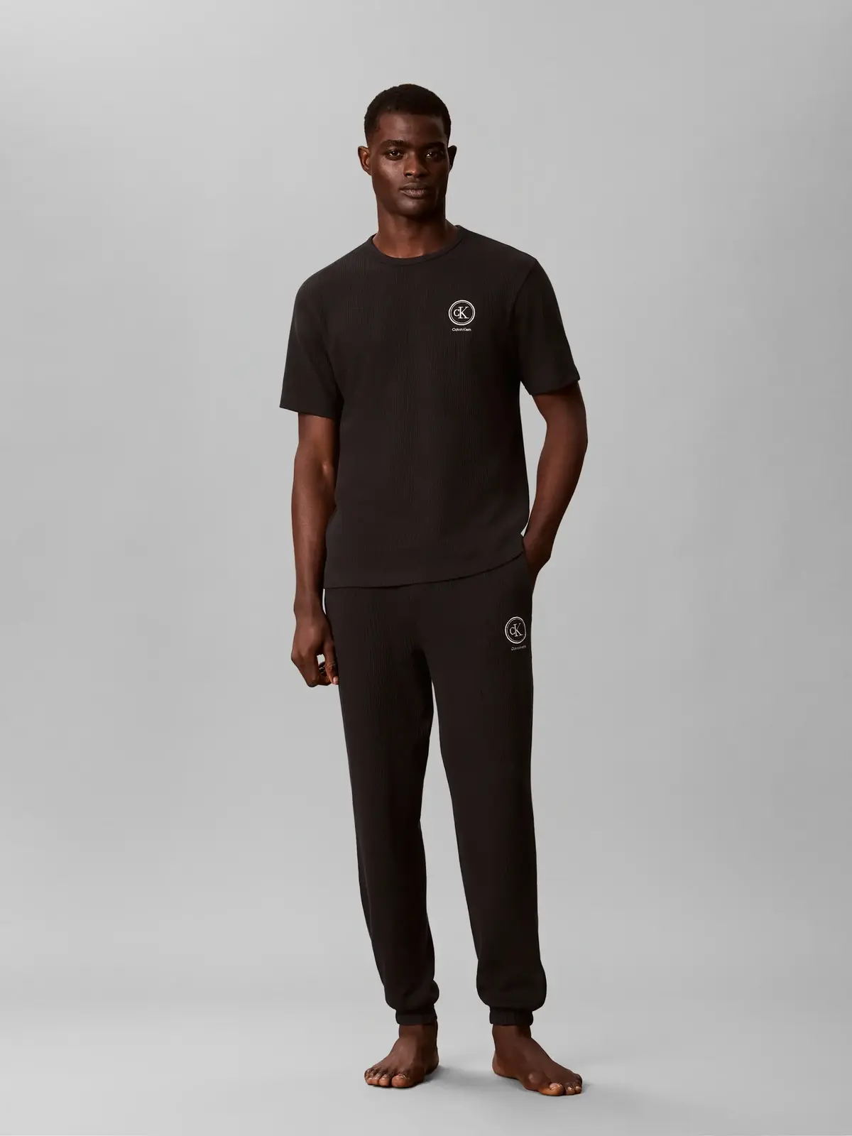 Calvin Klein WAFFLE JOGGER, UB1 Siyah Erkek Eşofman Altı