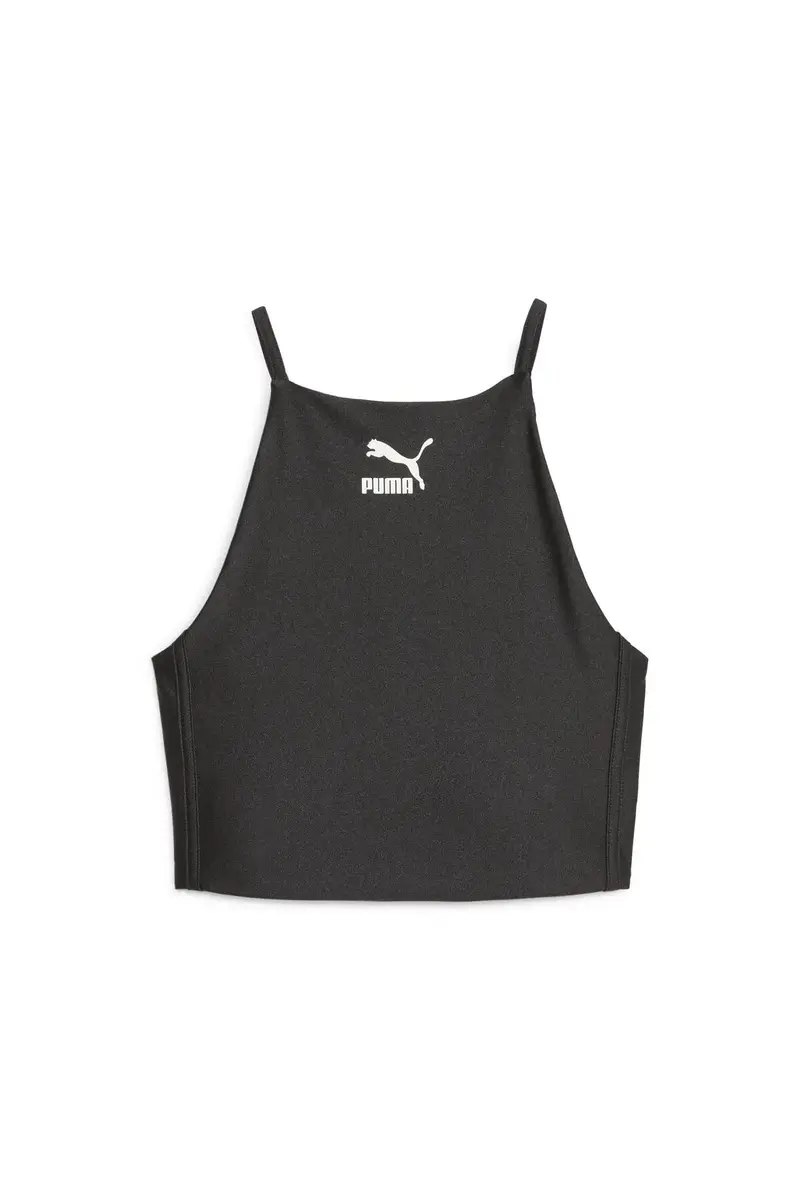 Puma T7 Shiny Crop Top Siyah Kadın T-Shirt