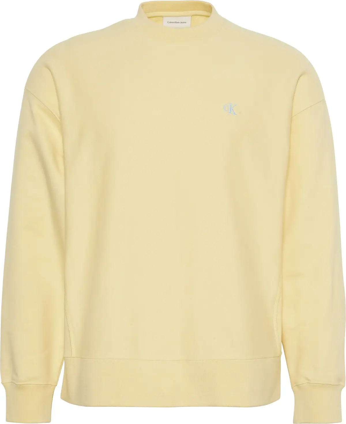 Calvin Klein PREMIUM TERRY MONOGRAM CN SWEATS Sarı Erkek Sweatshirt