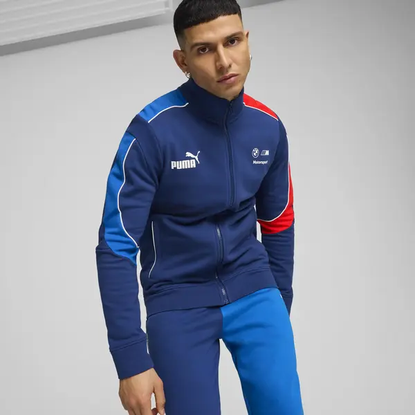 PUMA BMW MMS MT7+ SWEAT JACKET Mavi Erkek Ceket